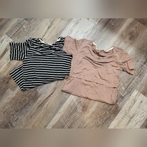 Lot of two Bearsland size small nursing shirts